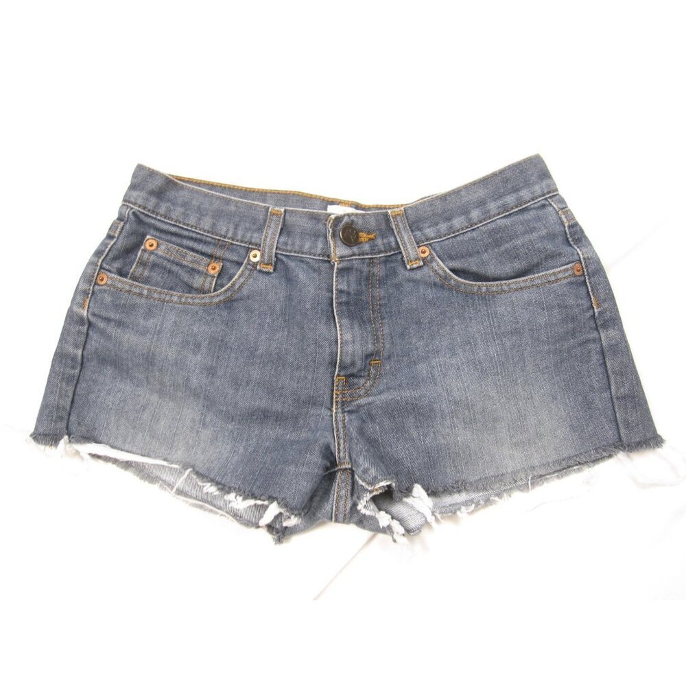 Vtg YK2 Calvin Klein Cutoff Jean Shorts Mid Rise Denim Daisy Dukes Sz 5 (WP420)